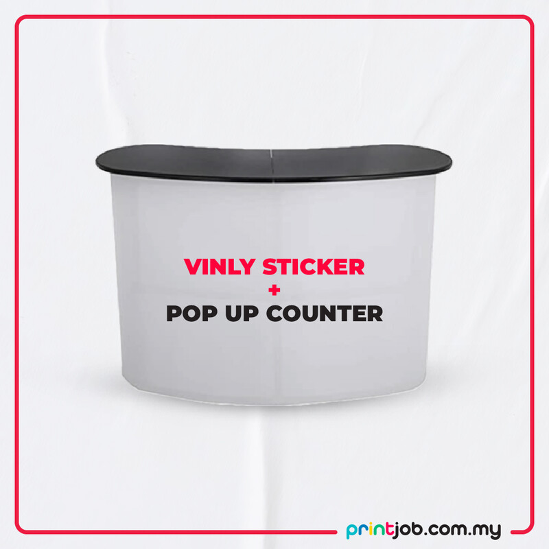 Vinyl Sticker + Pop Up Conter